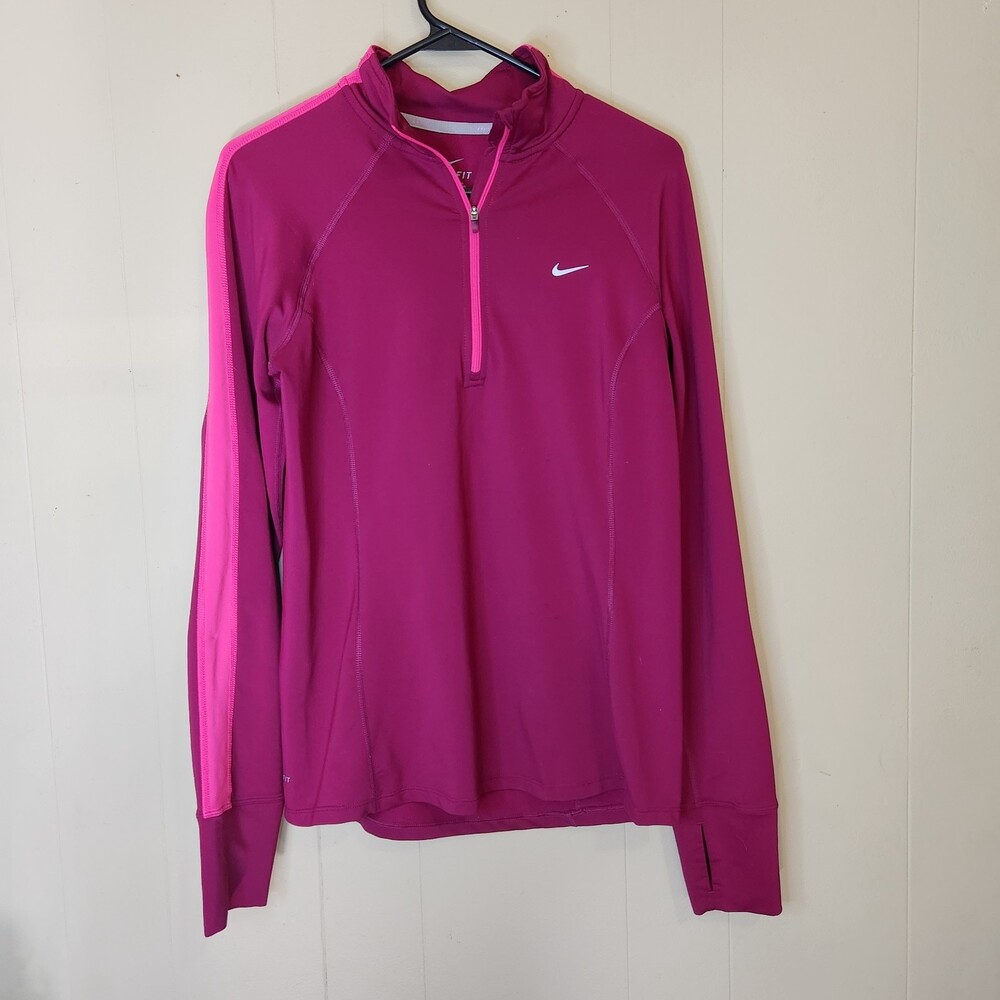 Nike Running Dri-fit Long sleeve Activewear Women’s, Pink Size Medium